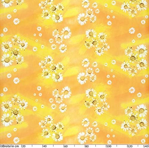 Olieklos-tafelkleed, kamillebloemen en zon, 100 x 140 cm, wasbaar