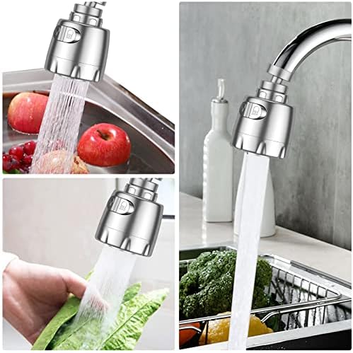 Kraanbeluchter, 360 graden draaibare zwenkkop, waterbesparende zeefbeluchter, kraanopzetstuk, mengmondstuk met dubbele functie, geschikt voor de keuken, 22 mm