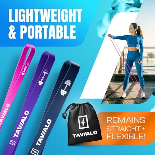 Weerstandsbandenset met 3 weerstanden, fitnessbanden van natuurlijk latex, weerstandsbanden voor spieropbouw, fitnessstudio, crossfit, thuisgebruik, inclusief draagtas