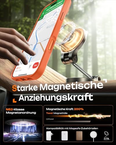 MagSafe, hoesje voor iPhone 17 Pro, volledige camerabescherming, geïntegreerde magneetring, schokbestendig, krasbestendig, mat, mobiele telefoonhoesje voor iPhone 17 Pro,