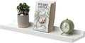 Wandplank, wit, fotolijst van eikenhout, aan de muur bevestigde zwevende planken, hangende plank voor slaapkamer, keuken, badkamer, woonkamer, 40 x 15 cm
