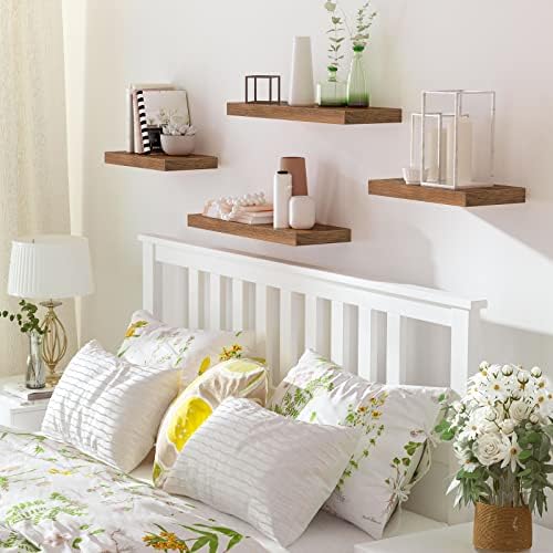 Wandplank, zwevende plank, set van 2, stevige wandplanken, 60 x 20 x 3,8 cm hangplanken, met onzichtbare bevestigingen, voor badkamer, slaapkamer, keuken, kantoor, W