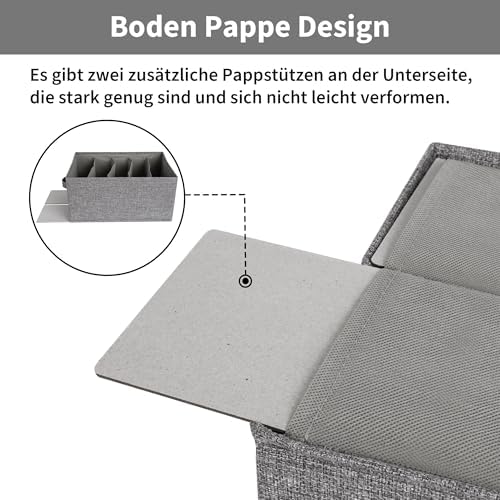 Jeans-organizer, set van 4 broeken-organizers voor de kledingkast, lichtgrijze opbergboxen, kledingkast, opvouwbare kledingkast-organizer, kleding, truien