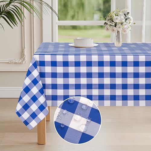 Geruite tafelkleed, weerbestendig, wasbaar, vlekbestendig, waterdicht, tuintafelkleden voor picknicks in de buitenlucht, eetkamer, feest, bruiloft