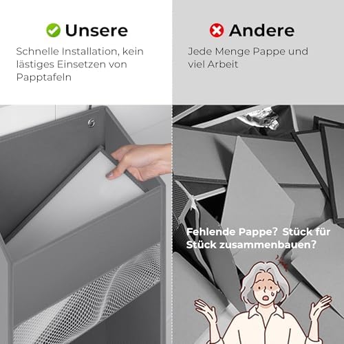 Ging deurorganizer met 4 vakken, 1-pack Hangende opbergorganizer, grijze deurplank om op te hangen, deurorganizer, hangende organizer voor de slaapkamer, H