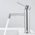 Wastafelkraan, chroom, badkamerkraan met koud/warm water, moderne eengreepsmengkraan van roestvrij staal voor badkamer, gastentoilet, spo
