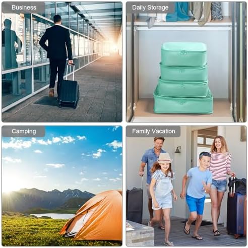 Koffer-organizer-set, 8-delig, packing cubes, waterdichte reiskledingzakken, opbergzakken voor koffers, packing cubes met toilettas, schoenenzak, USB-K