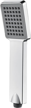 Vierkante douchekop, waterbesparende handdouche in modern design, premium douchekop in chroom met antikalk-sproeiers, universeel 1/2 inch, eenvoudig