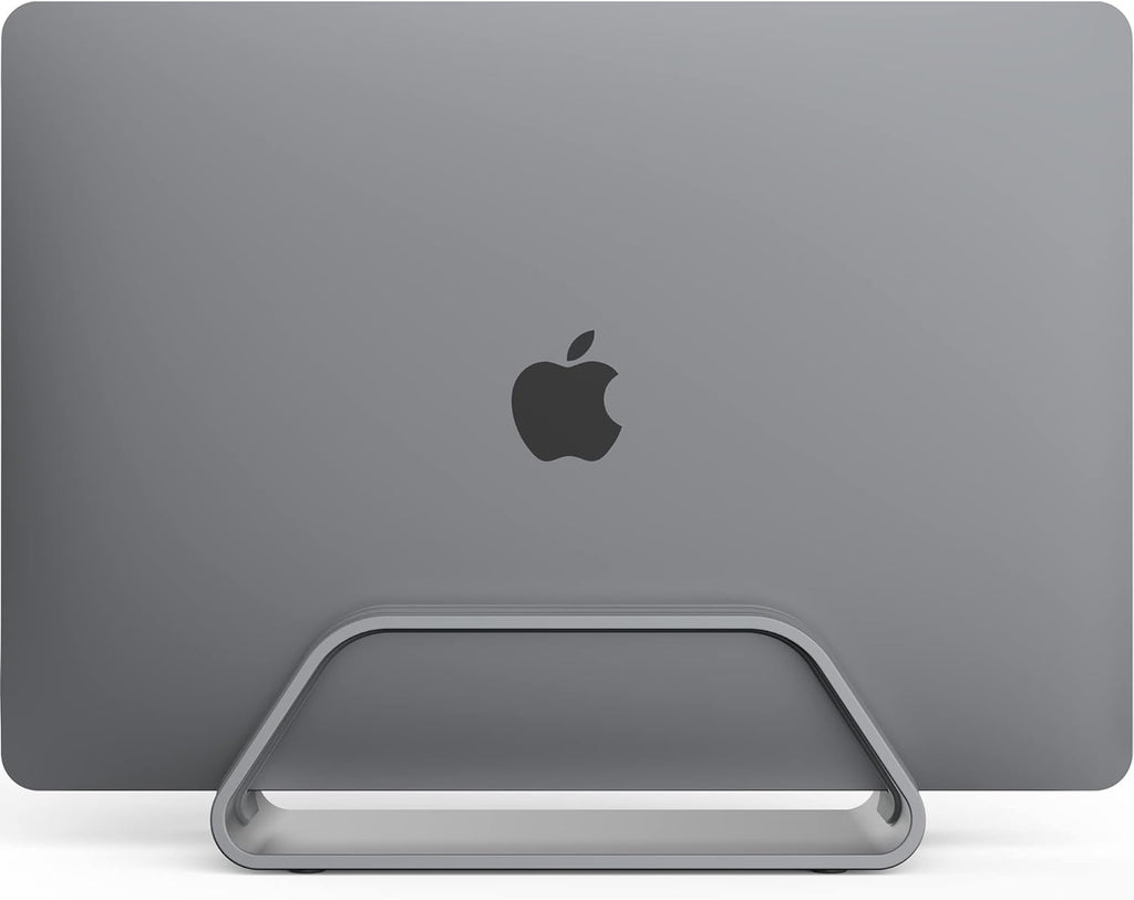 Verticale laptopstandaard, compatibel met MacBook Pro en MacBook Air, houder voor pc-bureaustandaard, aluminium, verwisselbare inzetstukken voor verschillende