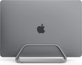 Verticale laptopstandaard, compatibel met MacBook Pro en MacBook Air, houder voor pc-bureaustandaard, aluminium, verwisselbare inzetstukken voor verschillende