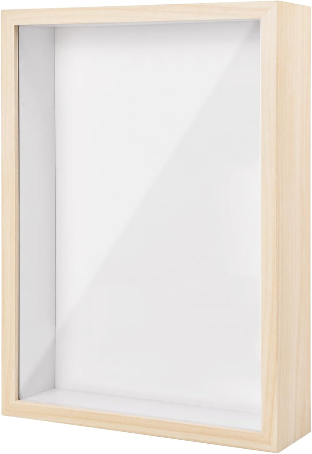 3D-fotolijst om te vullen, objectlijst, diep om te vullen, diepe fotolijst om te vullen, houten fotolijst voor gedroogde bloemen/knutselwerk (wit)