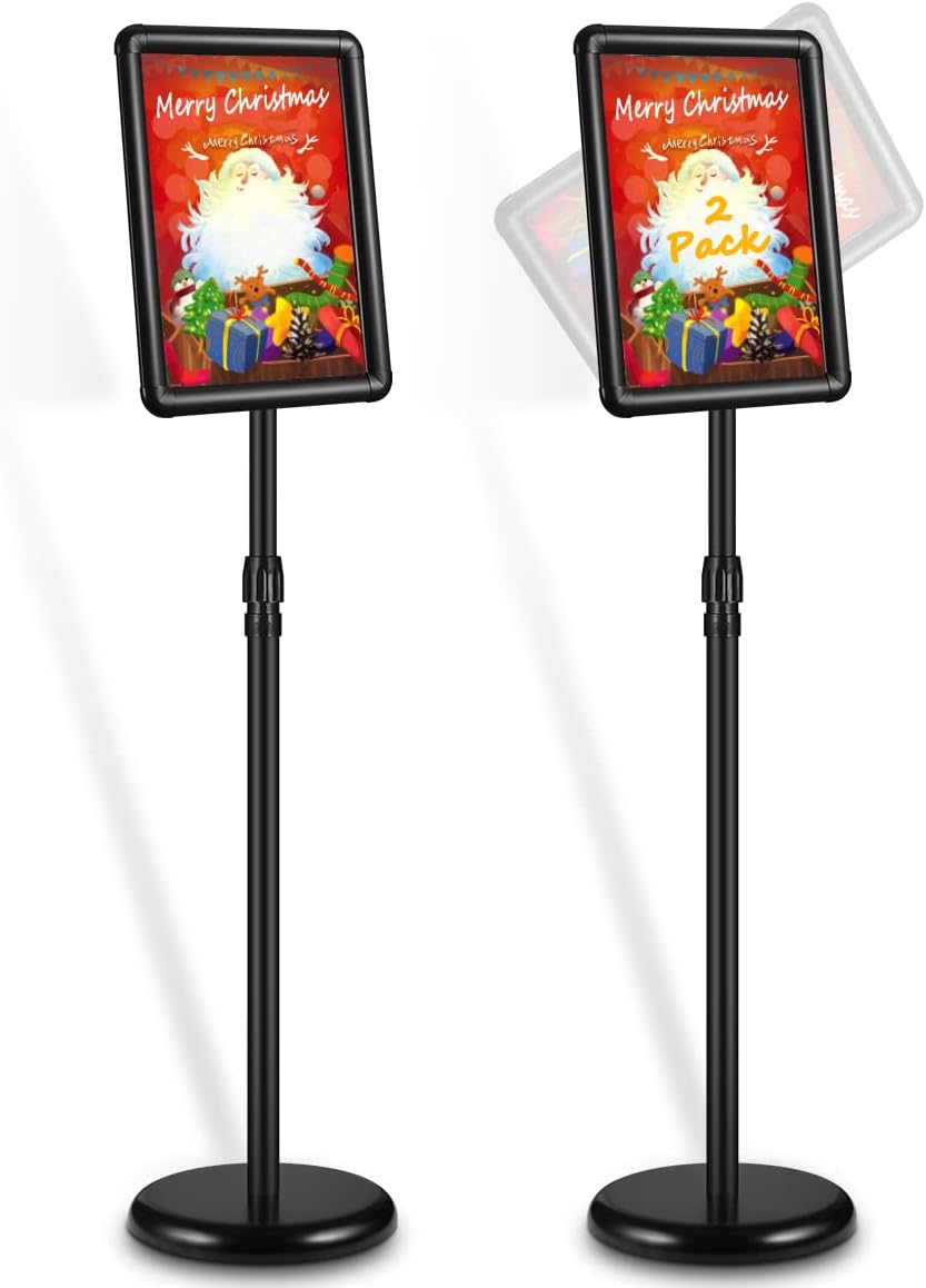 Informatiestandaard DIN A4, staande standaard met frame, draaibaar met eenvoudige vervanging van de inhoud, voor bruiloften, beurzen, displays, reclame, verkoop (z