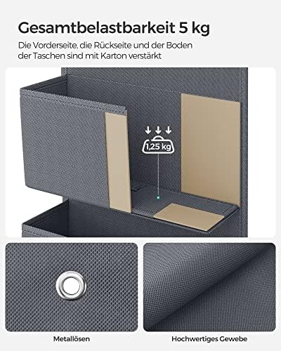Ging-organizer met 4 vakken – Hangende opbergruimte voor slaapkamer, kantoor, kinderkamer – 33,5 x 12 x 100 cm
