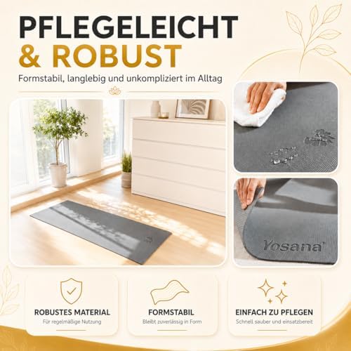 Yogamat incl. draagtas & videocursus I Antislip yogamat I Zachte gymnastiekmat I Sportmat 183 x 60 cm I Fitnessmat I Pilatesmat 6 mm dik