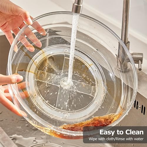Draaiplateau-organizer 360° Lazy Susan kruidenrek, draaibaar, kruidenhouder, Spice Rack, keukenhouder, zonder boren, voor keukenorganizer, opbouw
