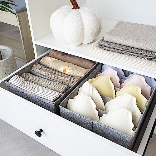 Jeans-organizer, set van 4 broeken-organizers voor de kledingkast, lichtgrijze opbergboxen, kledingkast, opvouwbare kledingkast-organizer, kleding, truien