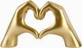 Liefdesvinger-beeldje, moderne gouden gebaren-decoratie, moderne kunstsculptuur, gepersonaliseerde vinger, perfect voor creatieve bruilofts- en bureauversiering (goud