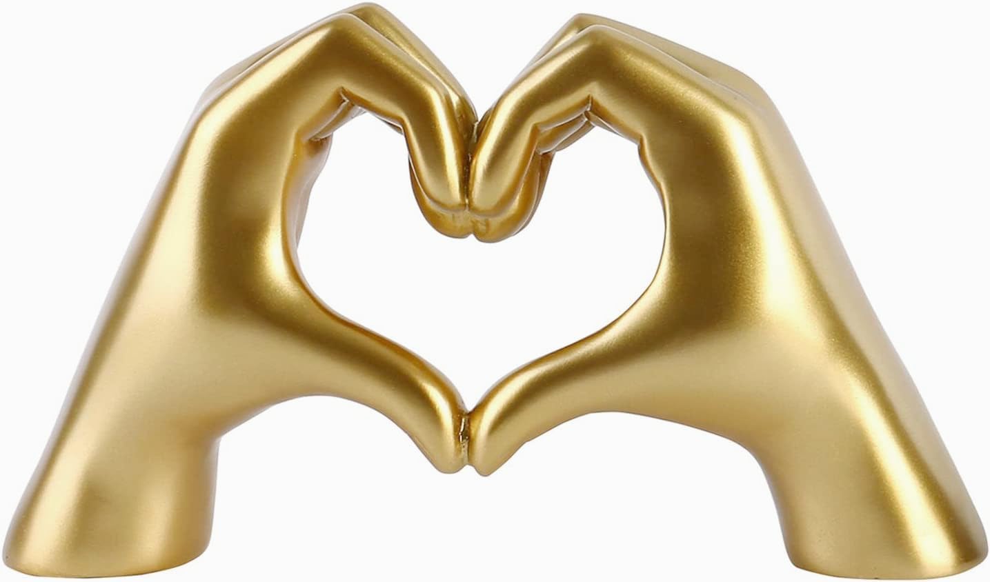 Liefdesvinger-beeldje, moderne gouden gebaren-decoratie, moderne kunstsculptuur, gepersonaliseerde vinger, perfect voor creatieve bruilofts- en bureauversiering (goud