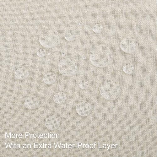 Tafelkleed, waterafstotend, lotuseffect, wasbaar, tafelkleed in linnenlook, vuilafstotend, vierkant, 100 x 140 cm, beige