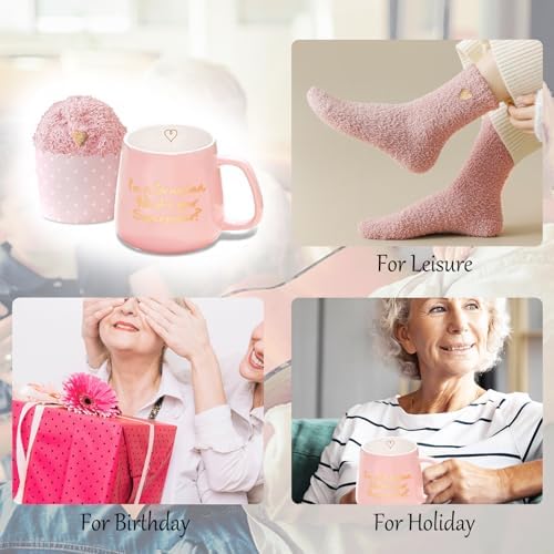 Moederdagcadeaus: koffiemok – „Ik ben een oma, wat is jouw superkracht“ keramische theemok – verjaardagscadeaus voor moeders en grootmoeders, roze, 350 ml, 12 oz (