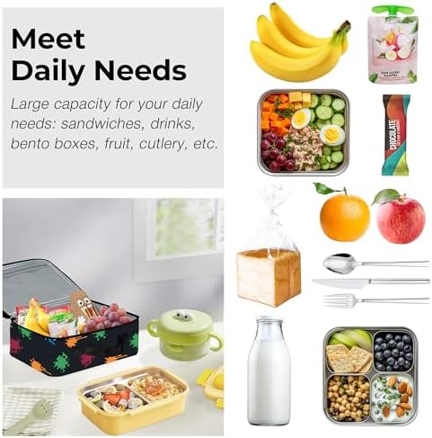 3D-geïsoleerde lunchtas voor kinderen, kleine koeltas met vrachtwagenmotief voor jongens, waterdichte lunchtas voor picknick, school, gamecontroller