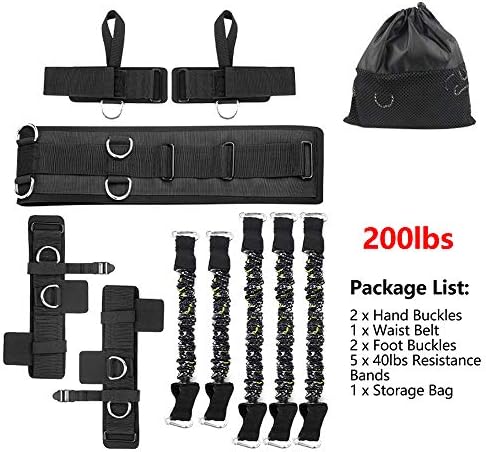 Weerstandsbanden boksen Resistance Bands Boxing: Sfeexun vechtsport-boksweerstandsbanden voor boksen, boksweerstandsbanden voor kickboksen en MMA, 200 lbs