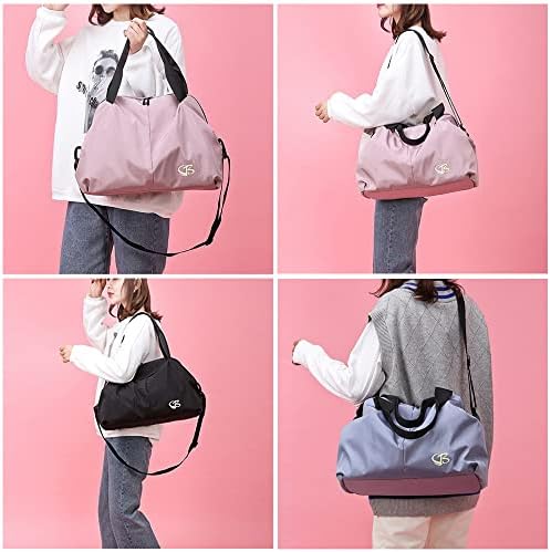 Sporttas dames kleine reistas, 45x27x20 cm, met natvak, weekendtas fitness gymtas, sporttas dames sportschool gymtas, licht zacht