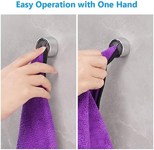 Theedoekhouders, set van 4 handdoekhouders, ABS-handdoekhaken, ronde handdoekklemmen, voor badkamer, keuken en huishouden, zelfklevend – zilver