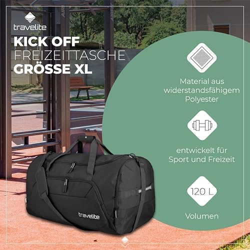 Reistas groot XL, Kick Off, lichte tas voor vakantie en sport, zwembad, ziekenhuisopname, 70 cm, 120 liter