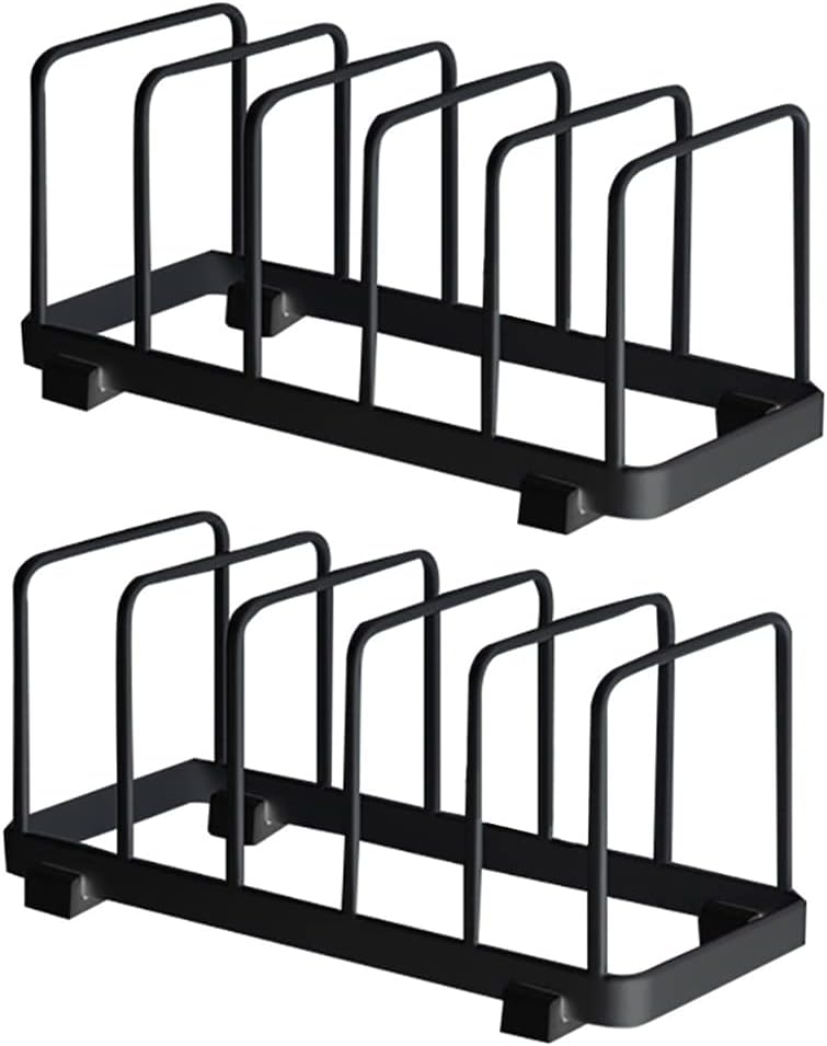 Bordhouder, bordhouder voor keukenkast, afdruiprek voor bakplaat en snijplank (zwart, 2 stuks)