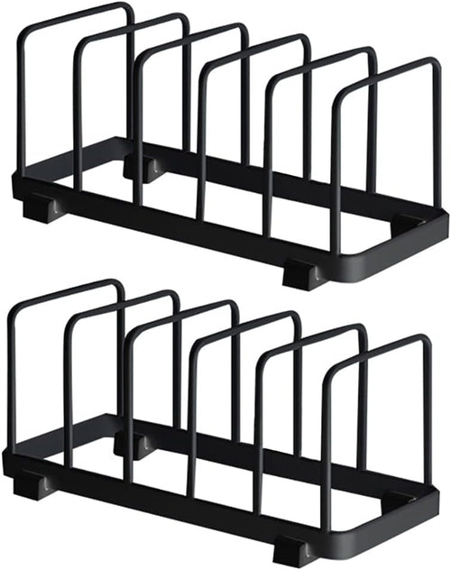 Bordhouder, bordhouder voor keukenkast, afdruiprek voor bakplaat en snijplank (zwart, 2 stuks)