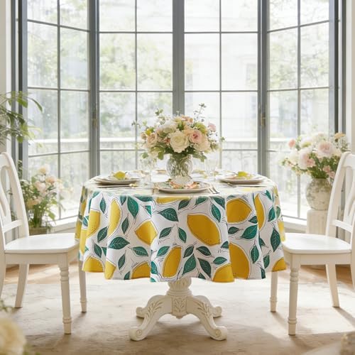 Rond tafelkleed 150 cm Wasbaar tafelkleed Waterafstotende ronde tafelkleden Buitentafelkleed Tuintafelkleed voor keuken, eettafel, salontafel