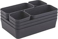 1x lade-organizer-set opbergdoos uit één stuk, verstelbaar scheidingssysteem, opbergruimte voor spullen, woonkamer/badkamer, kunststof, antraciet