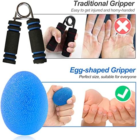 Antistressballen voor volwassenen, set van 5 antistressballen met verschillende hardheden, handtrainer, vingertainer-bal, antistressbal, antistressbal