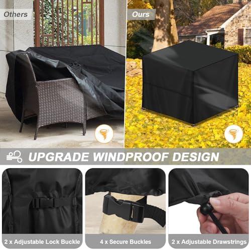 Afdekhoes voor tuinmeubelen, beschermhoes voor tuintafels, 240 x 120 x 75 cm, afdekhoes voor loungemeubelen, waterdicht, tuinmeubelen, afdekzeil, winterbestendig