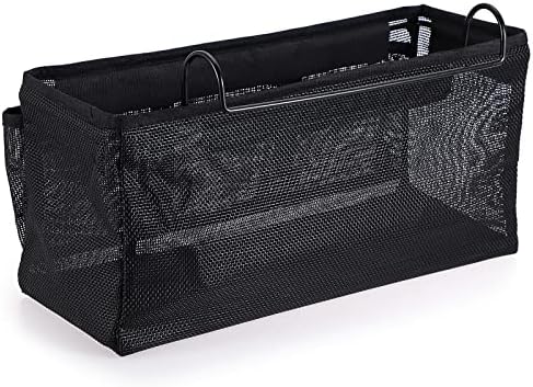 Hangend opbergnet voor het bed, opbergnet voor studentenhuizen, multifunctionele organizer voor thuis, kantoor, school, studentenhuis, ziekenhuis, zwart