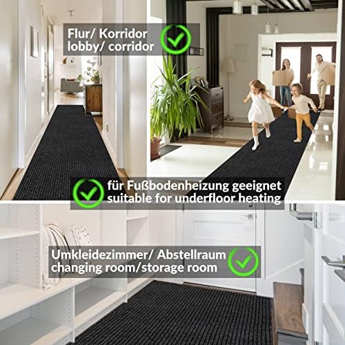 Mischa Dirt Trapper Mat, loper, per meter, antislip en op maat te snijden, deurmat voor binnen en buiten, gang, bedrijfsruimte, kantoor, horeca,
