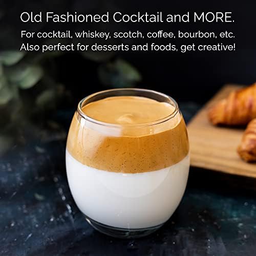 Premium drinkglazen, set van 6, whiskyglazen, 410 ml, 100% loodvrij, dessertglazen, whiskyglazen, sapglazen, bekerglazen, bekerglazen