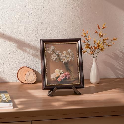 Bordhouder voor standaard – 16,6 cm bordhouder, houten bordhouder, fotolijsthouder, decoratieve tafelstandaard voor tentoonstellingen – 1-pack