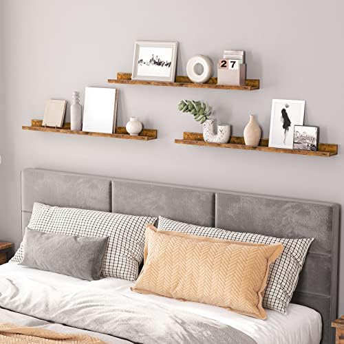 Wandplanken, zwevende planken, wandrek 3-delige set, 90 cm hangplanken met opstaande randen, planken voor badkamer, slaapkamer, keuken, kantoor, woonkamer