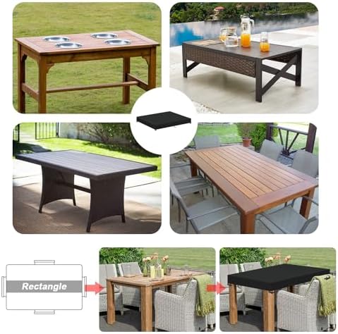 Tuintafelhoes voor tafelblad, tuinmeubelhoes, waterdichte beschermhoes voor tafelblad, zeil, tuintafelhoes, tafelkleed voor tuin