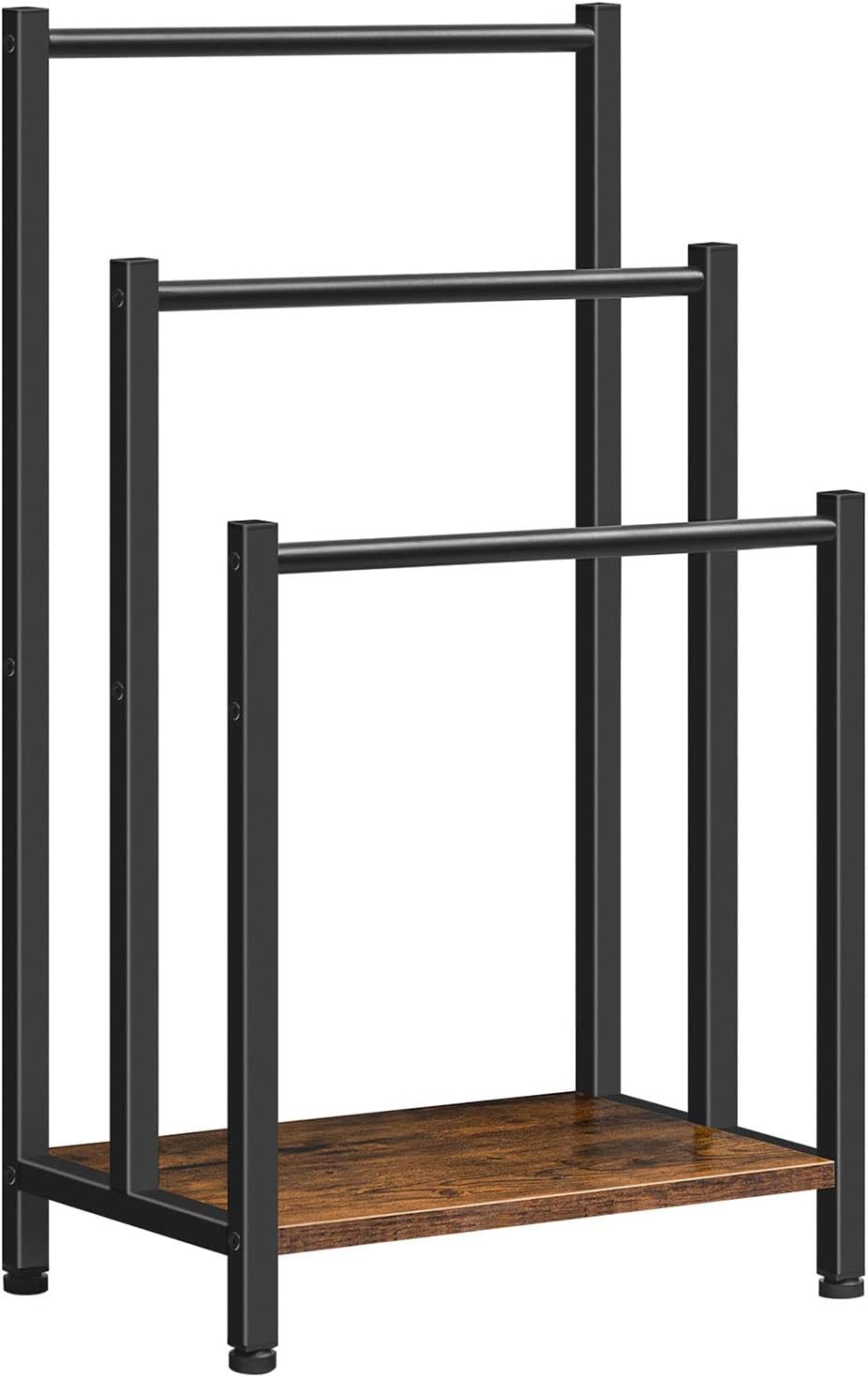 Handdoekhouder, vrijstaande handdoekstandaard voor de badkamer, handdoekladder met 3 stangen voor badhanddoeken, kleding, dekens, kranten, ruimtebesparend, Ind