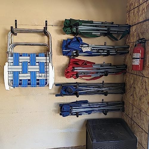 Stevige opberghaken voor garages, wandhouders, garagehaken en organizers, 24 cm, opberghaken voor tuingereedschap, ladders, fietsen, grote voorwerpen, 6 stuks
