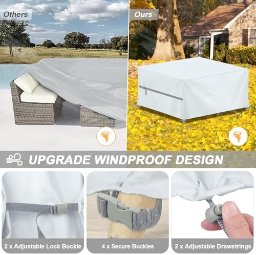 Afdekhoes voor tuinmeubelen 130 x 100 x 75 cm Waterdichte beschermhoes Afdekhoes voor tuinmeubelen 420D Oxford-stof Afdekhoezen voor tuinmeubelen Zeil voor