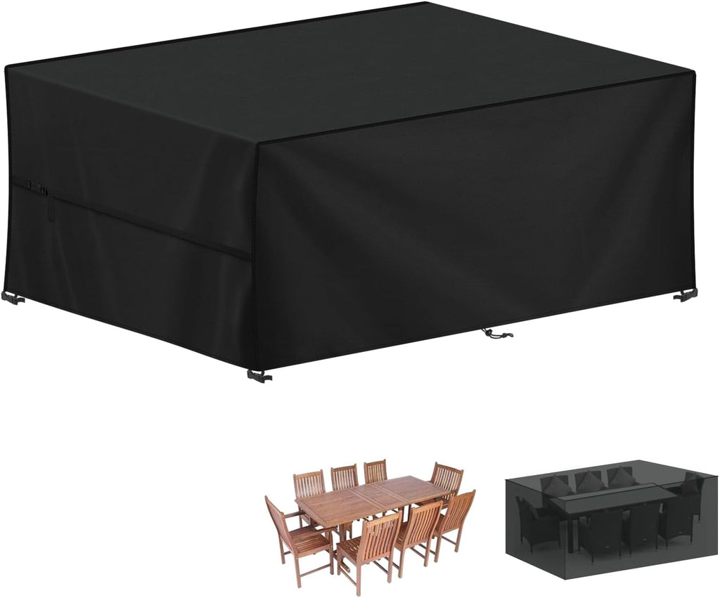 Afdekhoes voor tuinmeubelen, beschermhoes voor tuintafels, 240 x 120 x 75 cm, afdekhoes voor loungemeubelen, waterdicht, tuinmeubelen, afdekzeil, winterbestendig