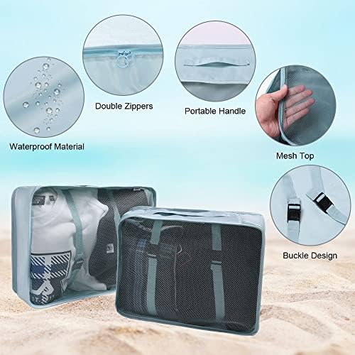 Koffer-organizer-set, 8-delig, opbergkubussen, waterdichte reiskledingzakken, opbergzakken voor koffers, opbergkubussen met schoenenzak, USB-kabelzak