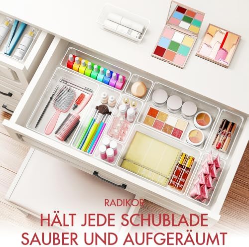 Lade-inzetstuk, lade-organizer, 31-delige kaptafel-organizer in 4 maten, lade-organizer, make-up-organizer, lade-organizersysteem voor het bureau,