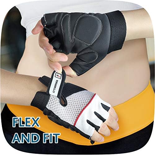 Fitnesshandschoenen voor dames met leren trainingshandschoenen S M Antislip fitnesshandschoenen voor gewichtheffen Polssteun