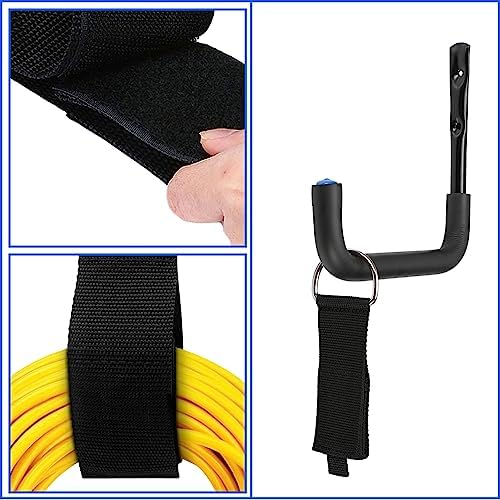 Stevige opberghaken voor garages, wandhouders, garagehaken en organizers, 24 cm, opberghaken voor tuingereedschap, ladders, fietsen, grote voorwerpen, 6 stuks