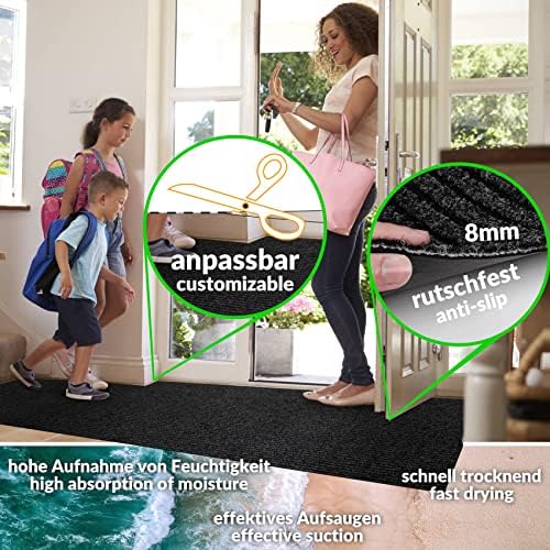 Mischa Dirt Trapper Mat, loper, per meter, antislip en op maat te snijden, deurmat voor binnen en buiten, gang, bedrijfsruimte, kantoor, horeca,